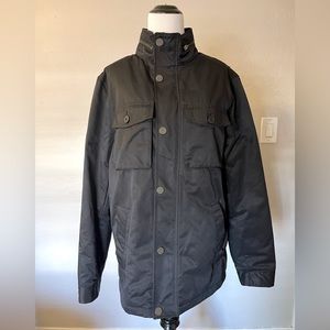 NWT - Medium Black H&M Coat with Hidden Hood